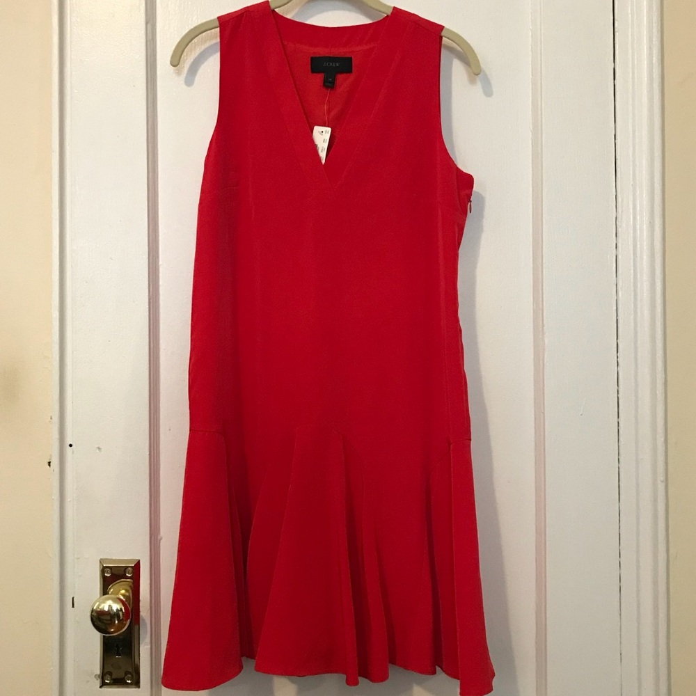 J. Crew Bright Red Sleeveless Dress. Size XS. NWT
